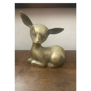 Vintage Brass Deer Doe Bambi